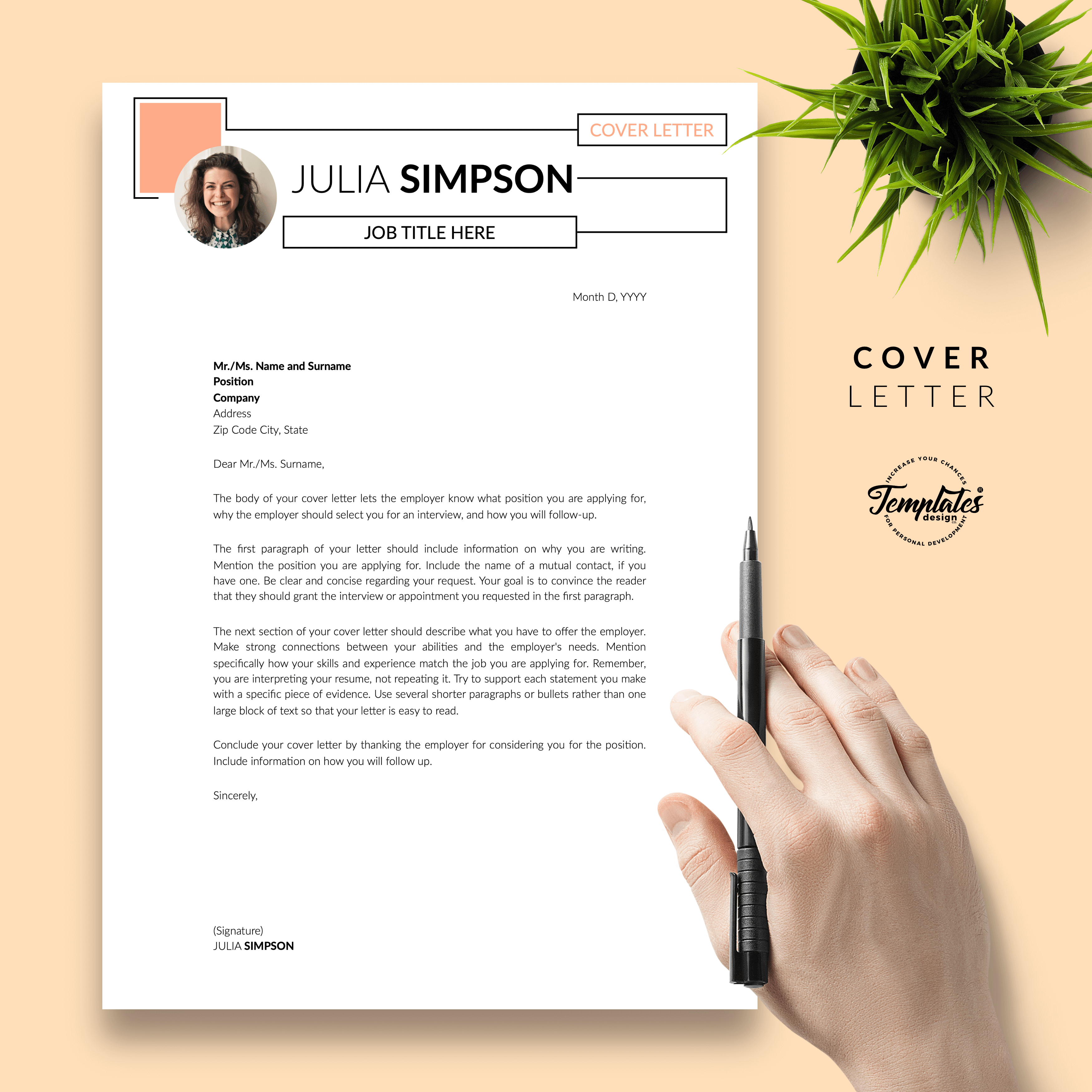 Creative Resume for Engineers - Julia Simpson 05 - Cover Letter