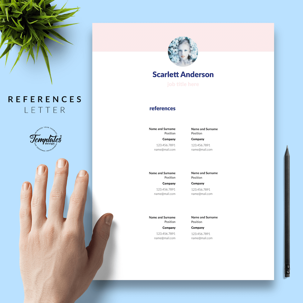 Creative Resume for Any Job - ScarlettAnderson 06 - References - New version