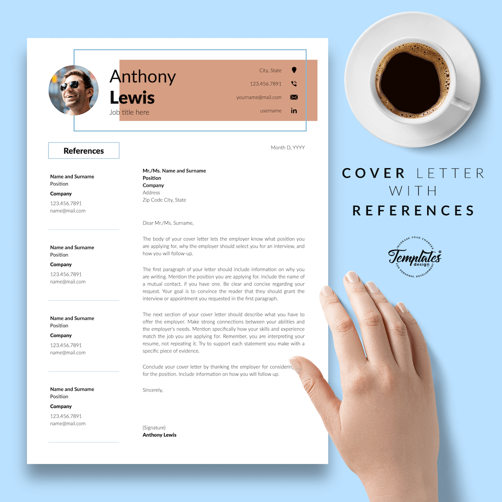 Resume Example for Engineer - Anthony Lewis 07 - Cover Letter with References - New version