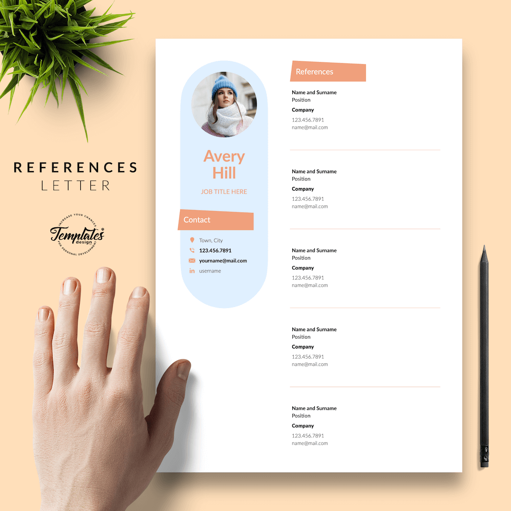 Resume Format for Wedding Jobs - Avery Hill 06 - References - New version